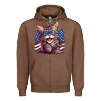 Chestnut cat4 Zipper Hoodie - Unal Design