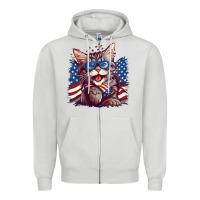 Dove Grey cat4 Zipper Hoodie - Unal Design