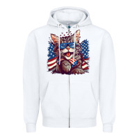 White cat4 Zipper Hoodie - Unal Design