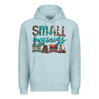 Blue Mist small business mama leopard turquoise aztec serape cowhide Premium Hoodie - Artiststas