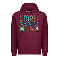 Burgundy small business mama leopard turquoise aztec serape cowhide Premium Hoodie - Artiststas