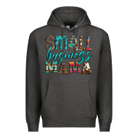 Charcoal Heather small business mama leopard turquoise aztec serape cowhide Premium Hoodie - Artiststas