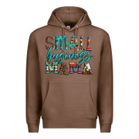Chestnut small business mama leopard turquoise aztec serape cowhide Premium Hoodie - Artiststas