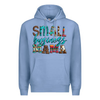 Colony Blue small business mama leopard turquoise aztec serape cowhide Premium Hoodie - Artiststas