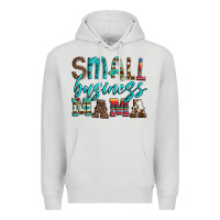 Dove Grey small business mama leopard turquoise aztec serape cowhide Premium Hoodie - Artiststas