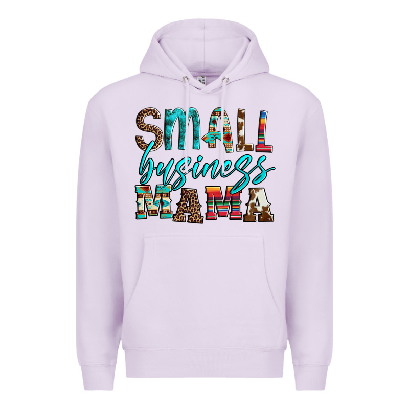 Small Business Mama Leopard Turquoise Aztec Serape Cowhide Premium Hoodie by Artiststas | Teevron