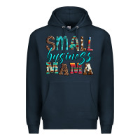 Navy small business mama leopard turquoise aztec serape cowhide Premium Hoodie - Artiststas