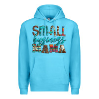 Ocean Blue small business mama leopard turquoise aztec serape cowhide Premium Hoodie - Artiststas