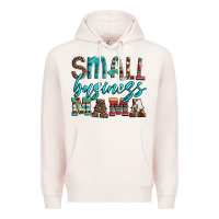 Pale Pink small business mama leopard turquoise aztec serape cowhide Premium Hoodie - Artiststas