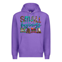 Purple small business mama leopard turquoise aztec serape cowhide Premium Hoodie - Artiststas