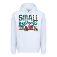 White small business mama leopard turquoise aztec serape cowhide Premium Hoodie - Artiststas