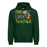 Forest Green one lucky teacher st patricks Urban Hoodie - NancyCooperArtShop