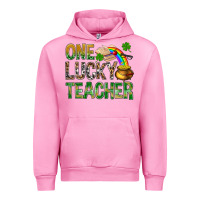 Fuchsia Pink one lucky teacher st patricks Urban Hoodie - NancyCooperArtShop