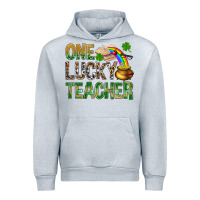 Heather Grey one lucky teacher st patricks Urban Hoodie - NancyCooperArtShop