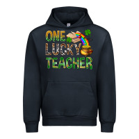 Navy one lucky teacher st patricks Urban Hoodie - NancyCooperArtShop