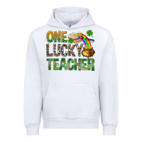 White one lucky teacher st patricks Urban Hoodie - NancyCooperArtShop
