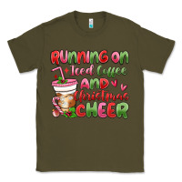 Army Green running on iced coffee and christmas cheer Classic Tee - MaliasSmallBusiness