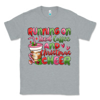 Heather Grey running on iced coffee and christmas cheer Classic Tee - MaliasSmallBusiness