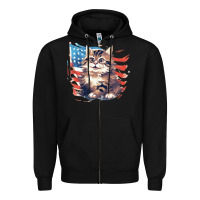 Black cat3 Zipper Hoodie - Unal Design