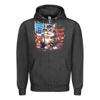 Charcoal Heather cat3 Zipper Hoodie - Unal Design
