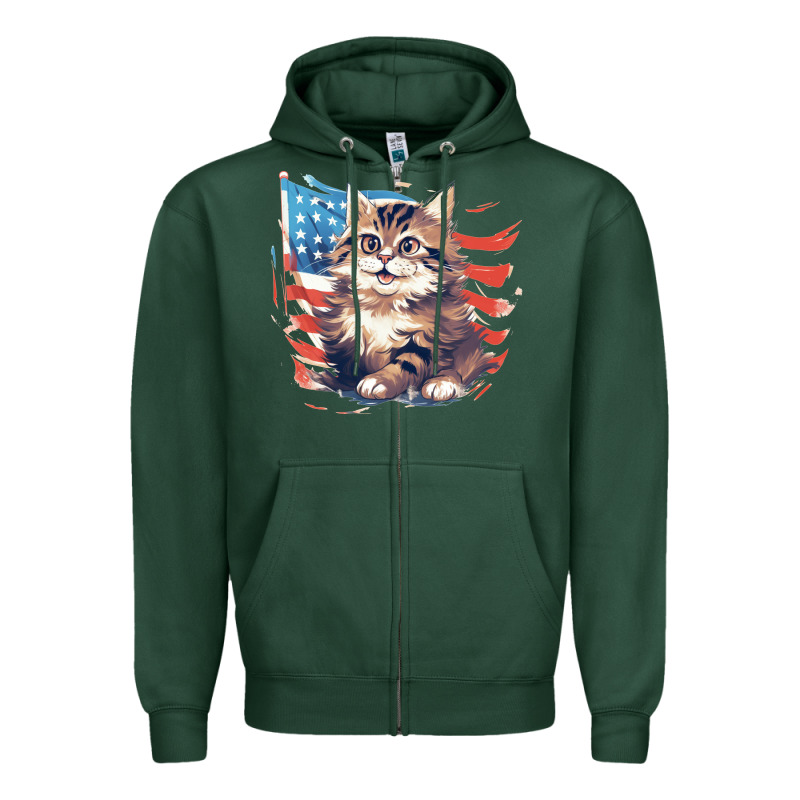 Cat3 Zipper Hoodie by Unal Design | Teevron