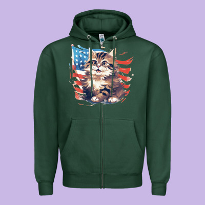 Zipper Hoodie cat3