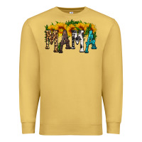 Antique Gold mama with sunflower Premium Sweatshirt - HRA Design Shop