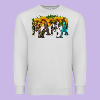 Mama With Sunflower Premium Sweatshirt Designed By Hra Design Shop