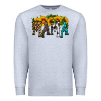 Heather Grey mama with sunflower Premium Sweatshirt - HRA Design Shop