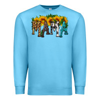 Ocean Blue mama with sunflower Premium Sweatshirt - HRA Design Shop