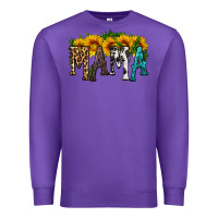 Purple mama with sunflower Premium Sweatshirt - HRA Design Shop