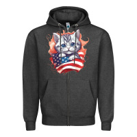 Charcoal Heather cat6 Zipper Hoodie - Unal Design