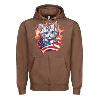 Chestnut cat6 Zipper Hoodie - Unal Design
