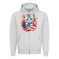Dove Grey cat6 Zipper Hoodie - Unal Design