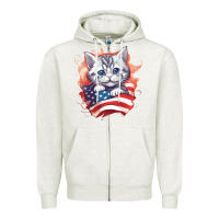 Oatmeal Heather cat6 Zipper Hoodie - Unal Design