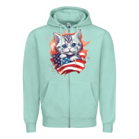 Seafoam cat6 Zipper Hoodie - Unal Design