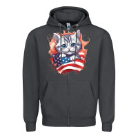 Smoke cat6 Zipper Hoodie - Unal Design