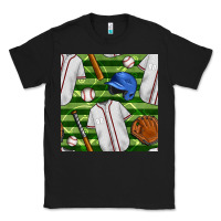 Black baseball uniform and field seamless pattern Classic Tee - BundleAndBundleShop