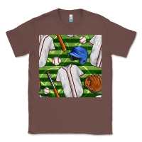 Chestnut baseball uniform and field seamless pattern Classic Tee - BundleAndBundleShop