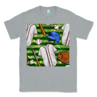Heather Grey baseball uniform and field seamless pattern Classic Tee - BundleAndBundleShop