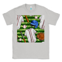 Moon Dust baseball uniform and field seamless pattern Classic Tee - BundleAndBundleShop