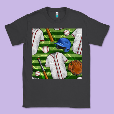 Baseball Uniform And Field Seamless Pattern Classic Tee Designed By Bundleandbundleshop