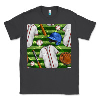 Smoke baseball uniform and field seamless pattern Classic Tee - BundleAndBundleShop