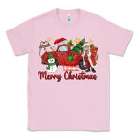 Bubblegum Pink merry christmas truck Classic Tee - MaliasSmallBusiness