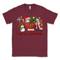 Burgundy merry christmas truck Classic Tee - MaliasSmallBusiness