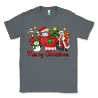 Charcoal Heather merry christmas truck Classic Tee - MaliasSmallBusiness