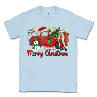 Dusty Blue merry christmas truck Classic Tee - MaliasSmallBusiness