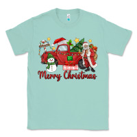 Seafoam merry christmas truck Classic Tee - MaliasSmallBusiness