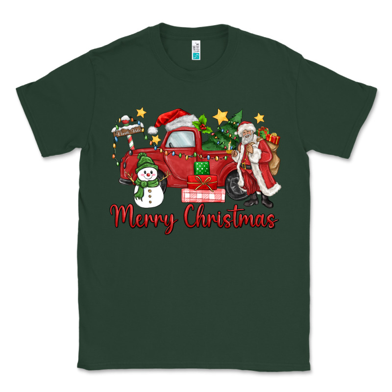 Merry Christmas Truck Classic Tee by MaliasSmallBusiness | Teevron