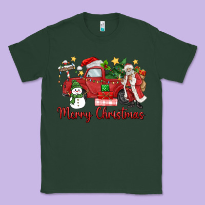 Classic Tee merry christmas truck